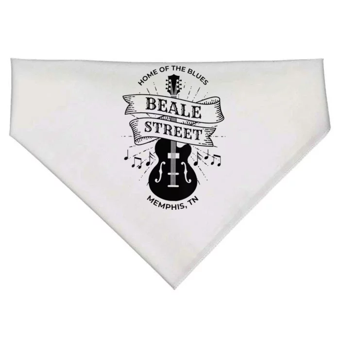 Womens Memphis Beale Street Tennessee Blues VNeck USA-Made Doggie Bandana