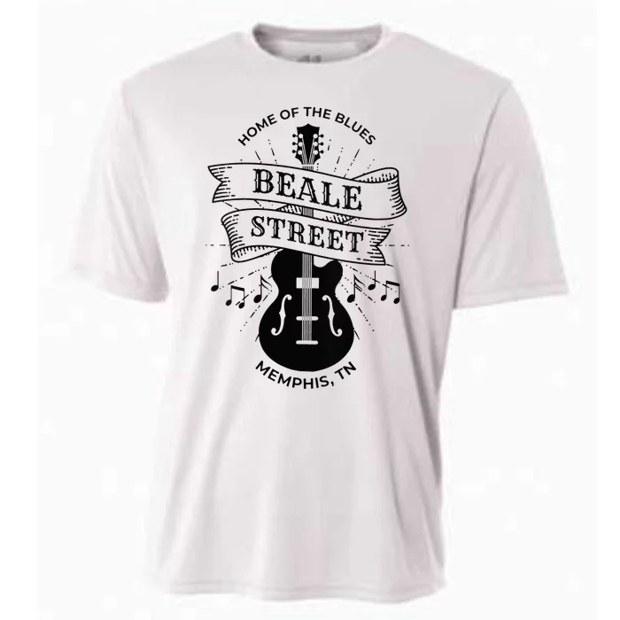 Womens Memphis Beale Street Tennessee Blues VNeck Cooling Performance Crew T-Shirt