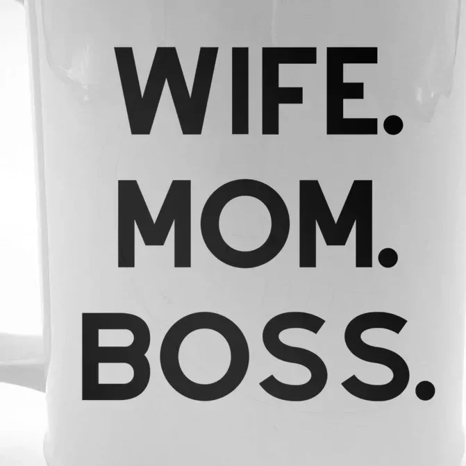 Wife Mom Boss Gift Front & Back Beer Stein