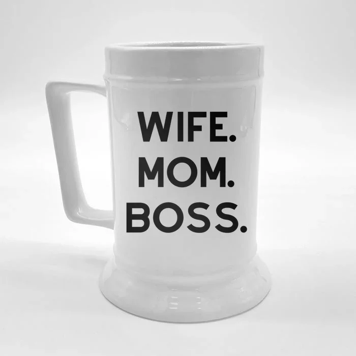 Wife Mom Boss Gift Front & Back Beer Stein