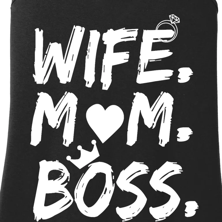 Wife Mom Boss Funny Mothers Day Ladies Essential Tank