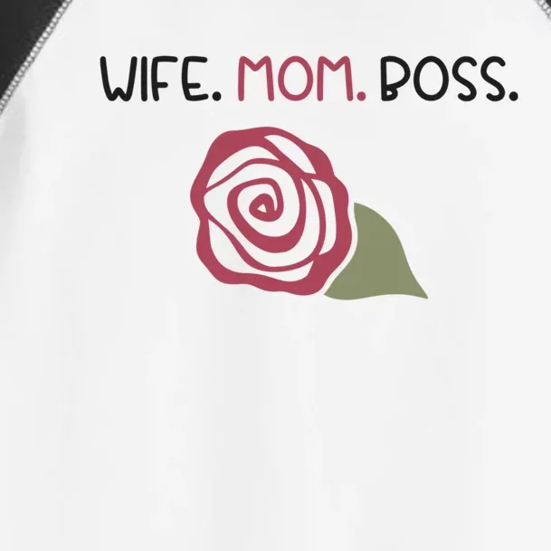 Wife Mom Boss Gift Toddler Fine Jersey T-Shirt