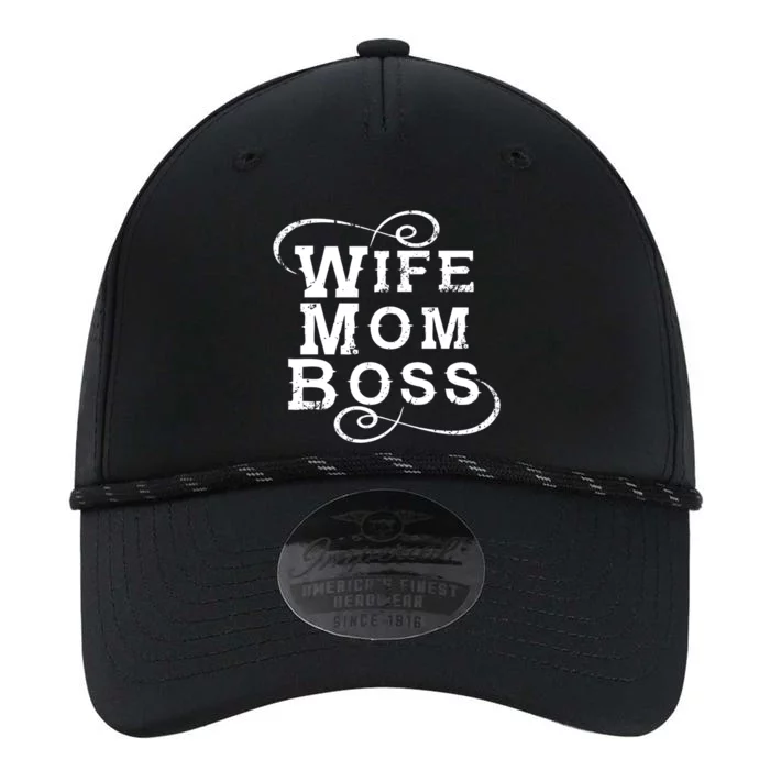 Wife Mom Boss Cool Gift Entrepreneur Mother Mompreneur Quote Slogan Gift Performance The Dyno Cap