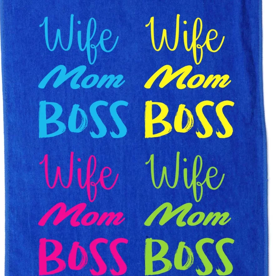 Wife Mom Boss Meaningful Gift Platinum Collection Golf Towel