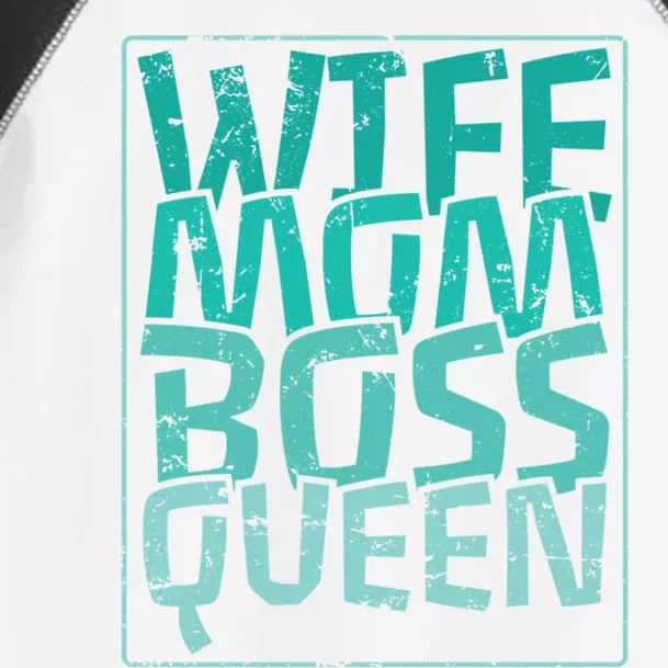 Wife Mom Boss Queen Mom MotherS Day Gift Toddler Fine Jersey T-Shirt