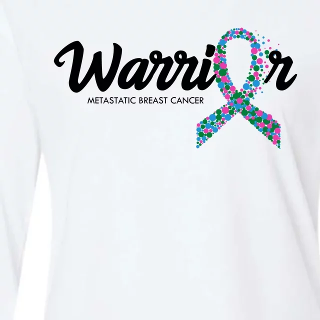 Warrior Metastatic Breast Cancer Awareness Womens Cotton Relaxed Long Sleeve T-Shirt