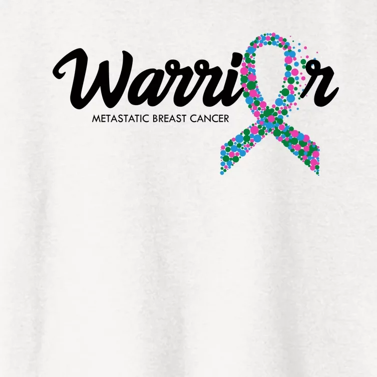 Warrior Metastatic Breast Cancer Awareness Women's Crop Top Tee