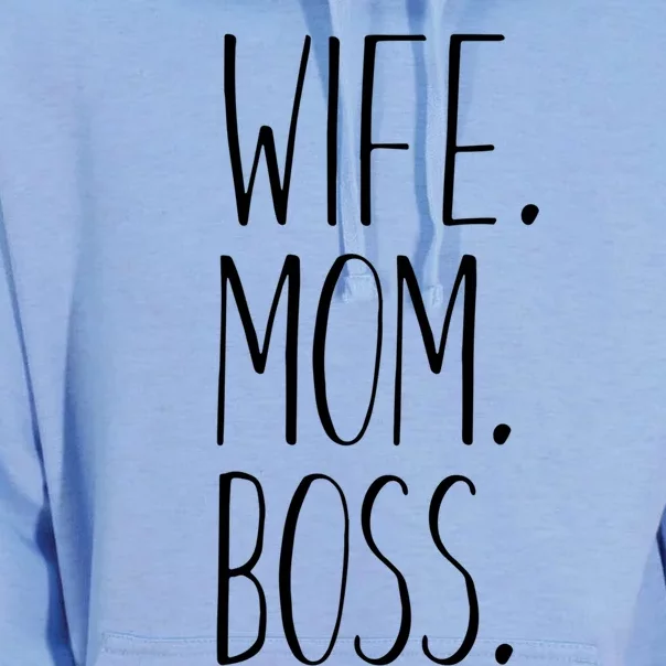 Wife Mom Boss Funny Gift Funny Mom Gift Unisex Surf Hoodie