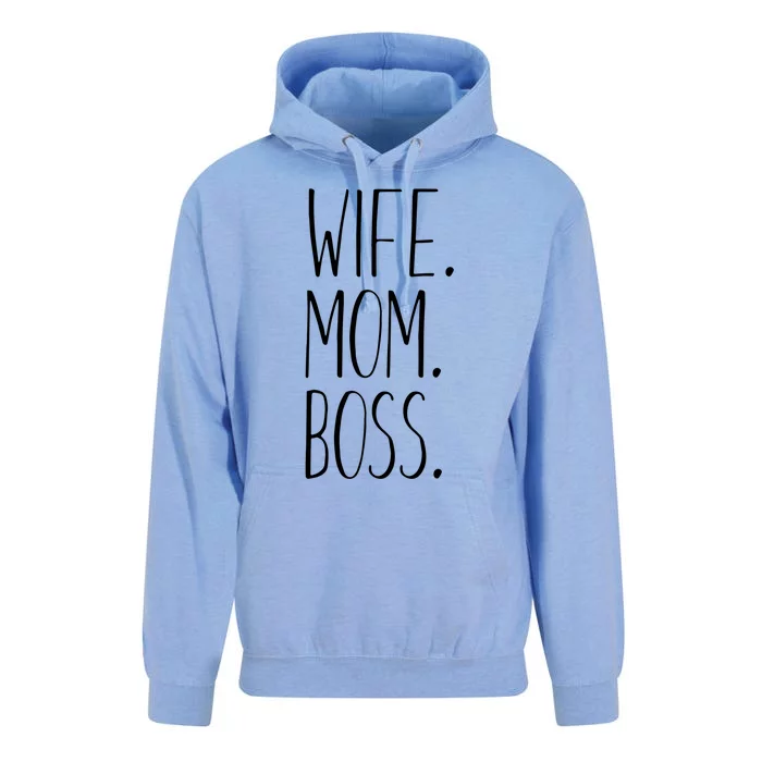 Wife Mom Boss Funny Gift Funny Mom Gift Unisex Surf Hoodie