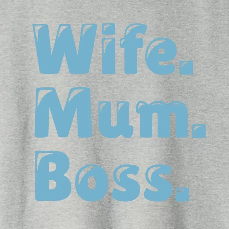 Wife Mom Boss Gift Women's Crop Top Tee