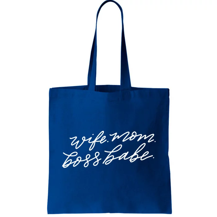 Wife Mom Boss Babe Blk Gift Tote Bag