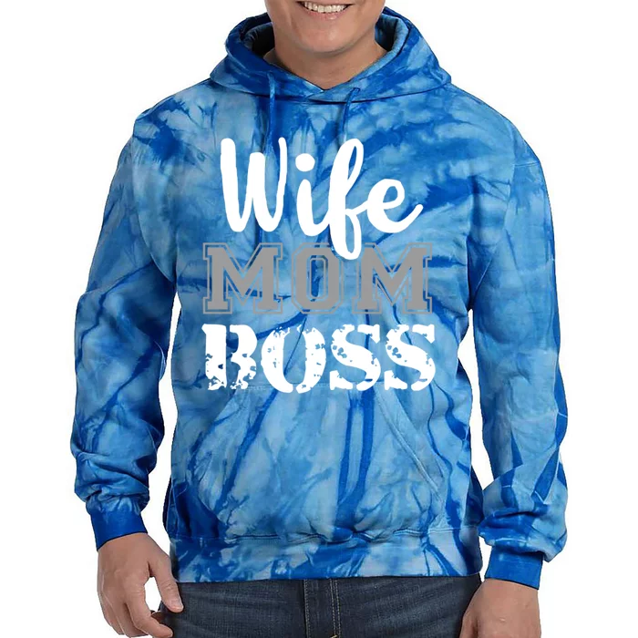 Wife Mom Boss Fashion Gift For MotherS Day Tie Dye Hoodie