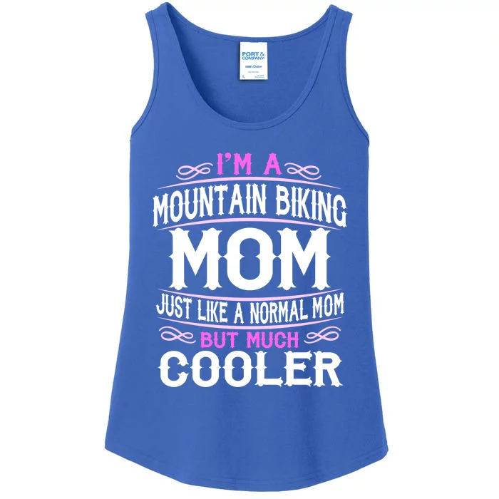 Wo Mountain Biking Mom Cute Sporting Mom Gift Meaningful Gift Ladies Essential Tank