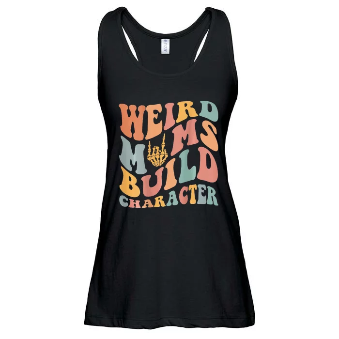 Weird Moms Build Character Ladies Essential Flowy Tank