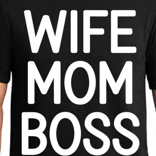 Wife Mom Boss Funny Jokes Sarcastic Family Gift Pajama Set