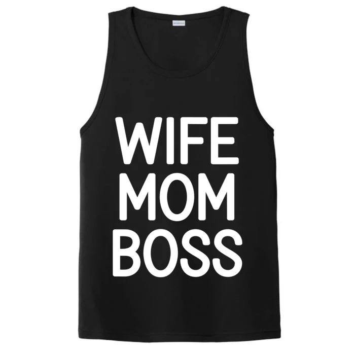 Wife Mom Boss Funny Jokes Sarcastic Family Gift Performance Tank