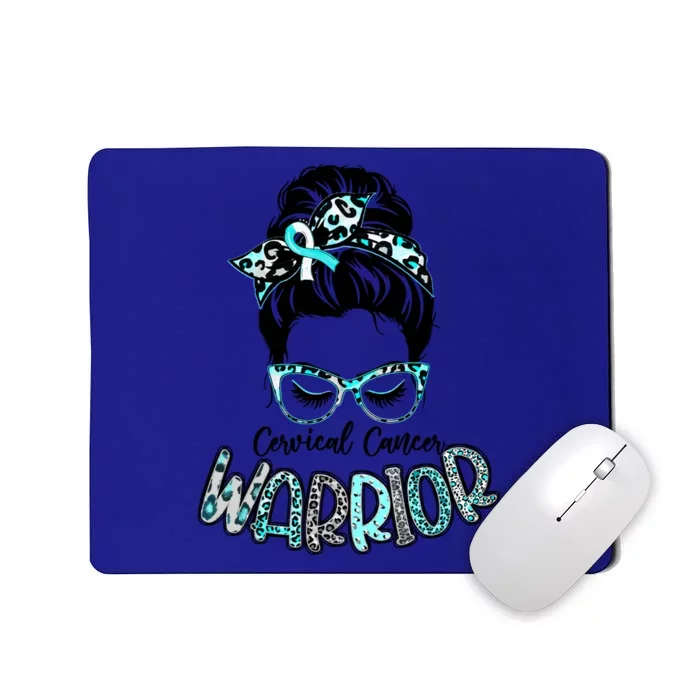 Wo Messy Bun Hair Cervical Cancer Awareness Gift Mousepad