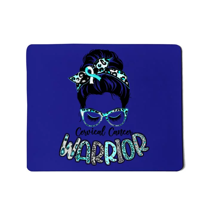 Wo Messy Bun Hair Cervical Cancer Awareness Gift Mousepad