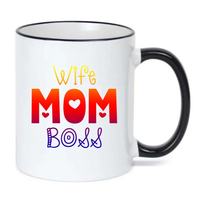 Wife Mom Boss Funny Mother Mama Mommy Gift Black Color Changing Mug