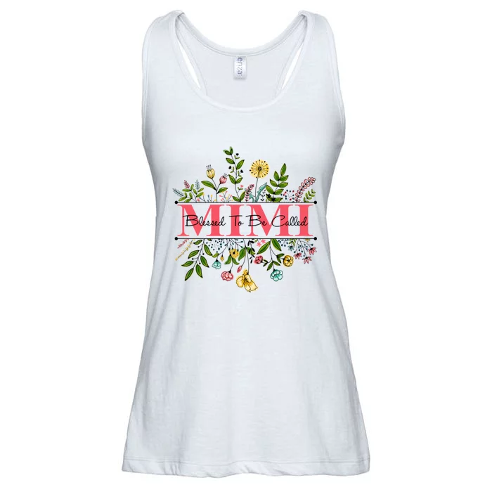 Wildflower Mimi Blessed To Be Called Mimi Colorful Floral Ladies Essential Flowy Tank