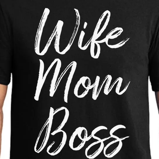 Wife Mom Boss Lady Funny Mommy Cute Pajama Set