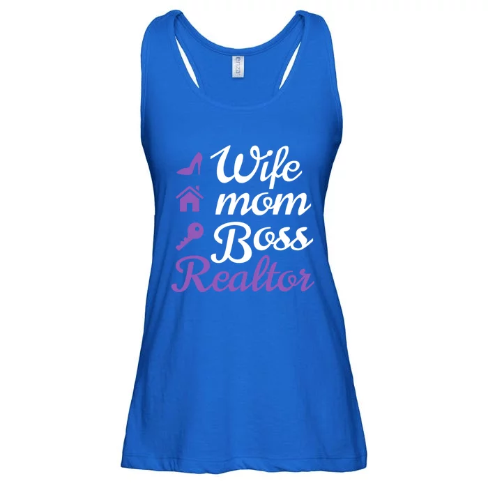 Wife Mom Boss And Realtor Gift Ladies Essential Flowy Tank