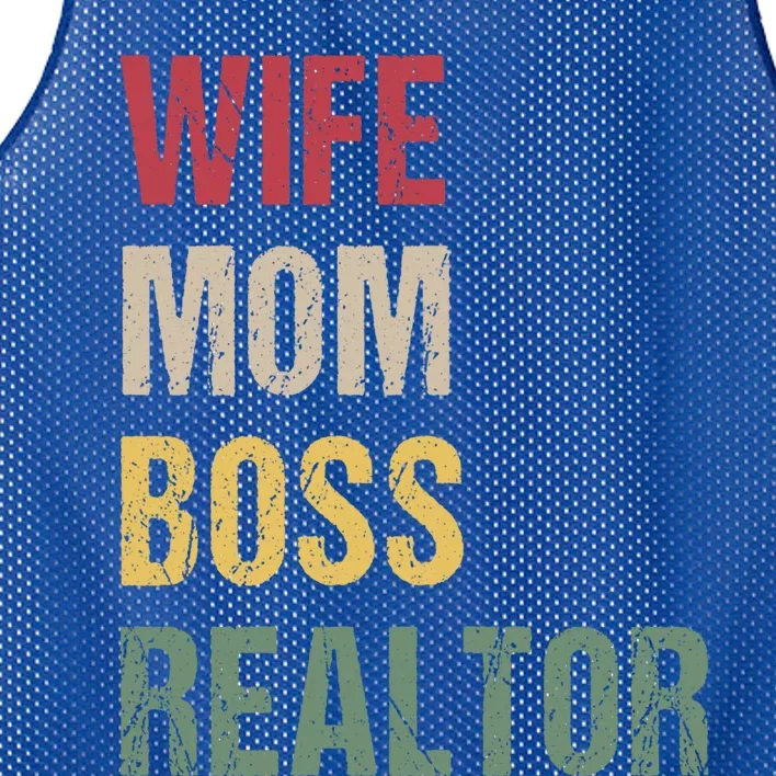 Wife Mom Boss Realtor Gift Mesh Reversible Basketball Jersey Tank