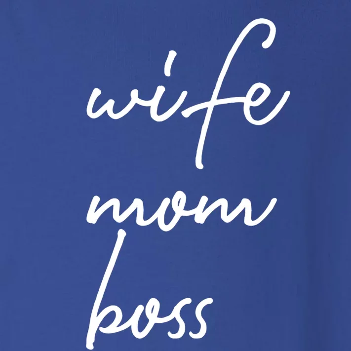 Wife Mom Boss Lady Funny Cute Mommy Cute Gift Toddler Long Sleeve Shirt