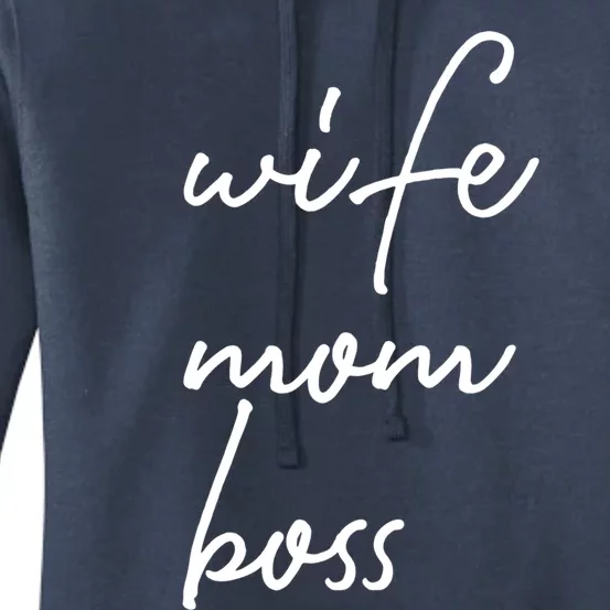 Wife Mom Boss Lady Funny Cute Mommy Cute Gift Women's Pullover Hoodie