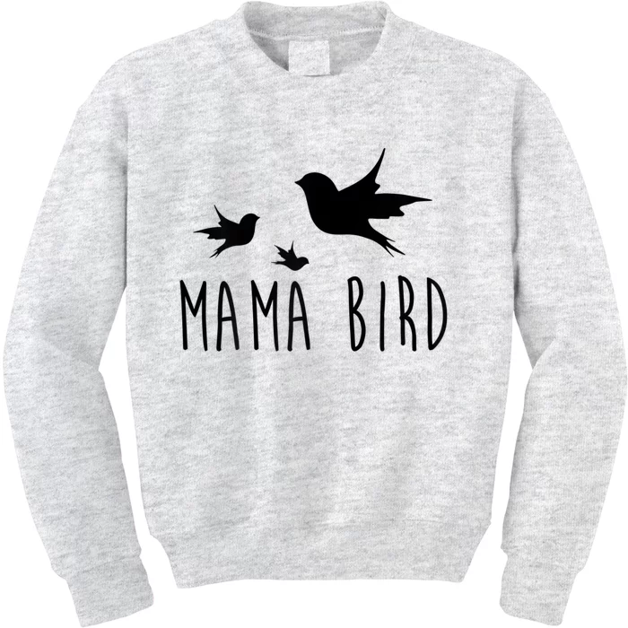 Womens Mama Bird Baby Bird Mother's Day For Her Kids Sweatshirt