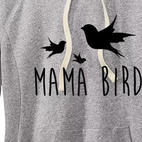 Womens Mama Bird Baby Bird Mother's Day For Her Women's Fleece Hoodie