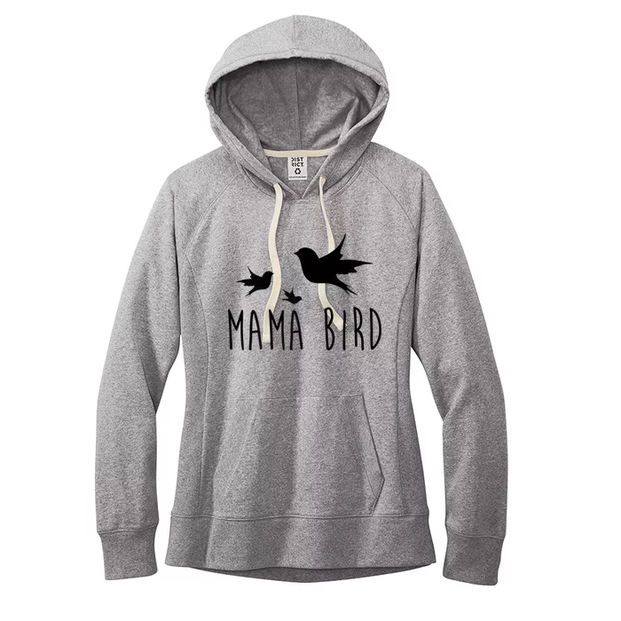 Womens Mama Bird Baby Bird Mother's Day For Her Women's Fleece Hoodie