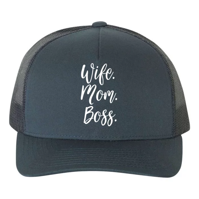 Wife Mom Boss Lady Mommy Cute Funny Gift Yupoong Adult 5-Panel Trucker Hat