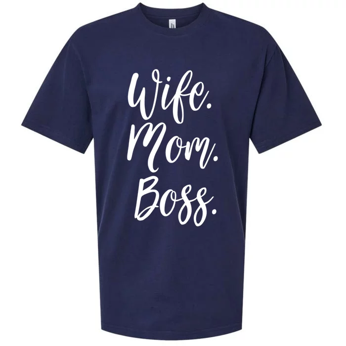 Wife Mom Boss Lady Mommy Cute Funny Gift Sueded Cloud Jersey T-Shirt