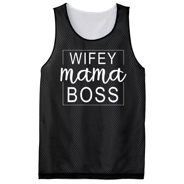 Wifey Mama Boss Mesh Reversible Basketball Jersey Tank