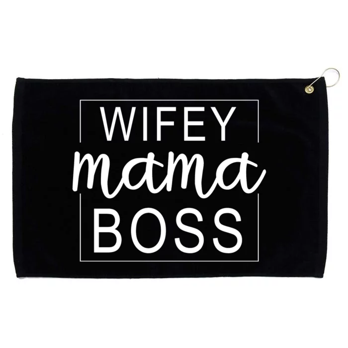 Wifey Mama Boss Grommeted Golf Towel