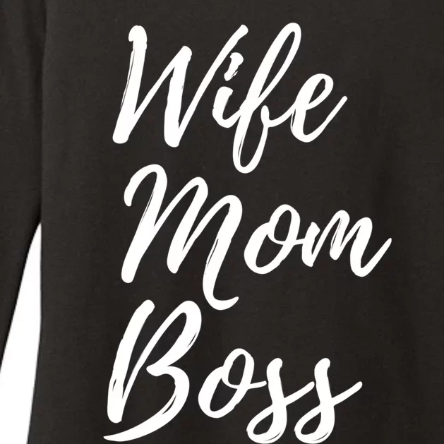 Wife Mom Boss Lady Gift Womens CVC Long Sleeve Shirt