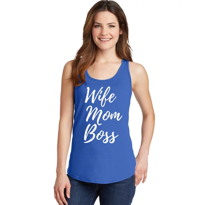 Wife Mom Boss Lady Gift Ladies Essential Tank