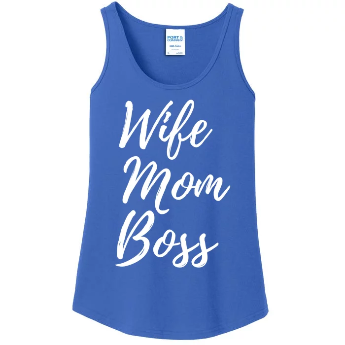 Wife Mom Boss Lady Gift Ladies Essential Tank