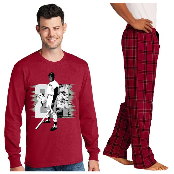 Willie Mays Baseball Long Sleeve Pajama Set