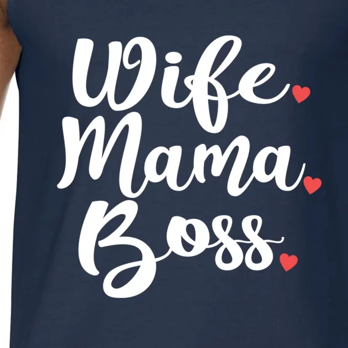 Wife Mama Boss Mother's Day Mom Cool Mama New Mom Gift Comfort Colors® Tank Top