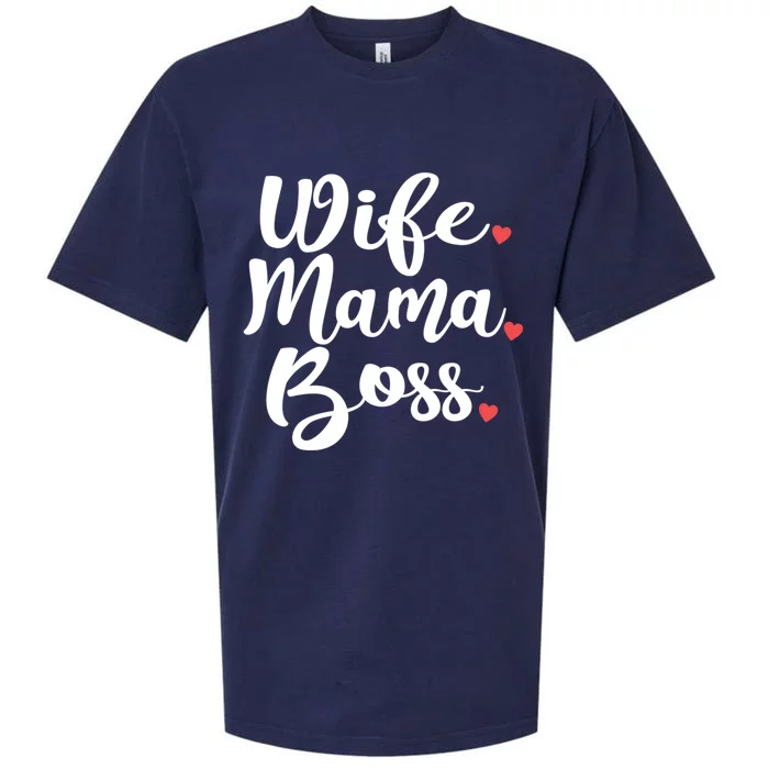 Wife Mama Boss Mother's Day Mom Cool Mama New Mom Gift Sueded Cloud Jersey T-Shirt