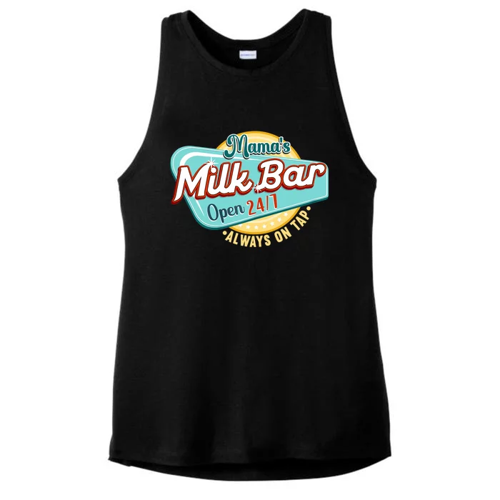 Wo Mama's Boobery Milkshake Breast Milk Bar I Breastfeeding Ladies Tri-Blend Wicking Tank