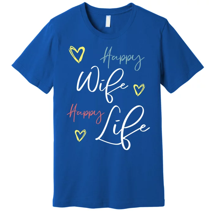 Wife Mom Boss Desgin Heartbeat Heart Mom Wife Boss Gift Premium T-Shirt