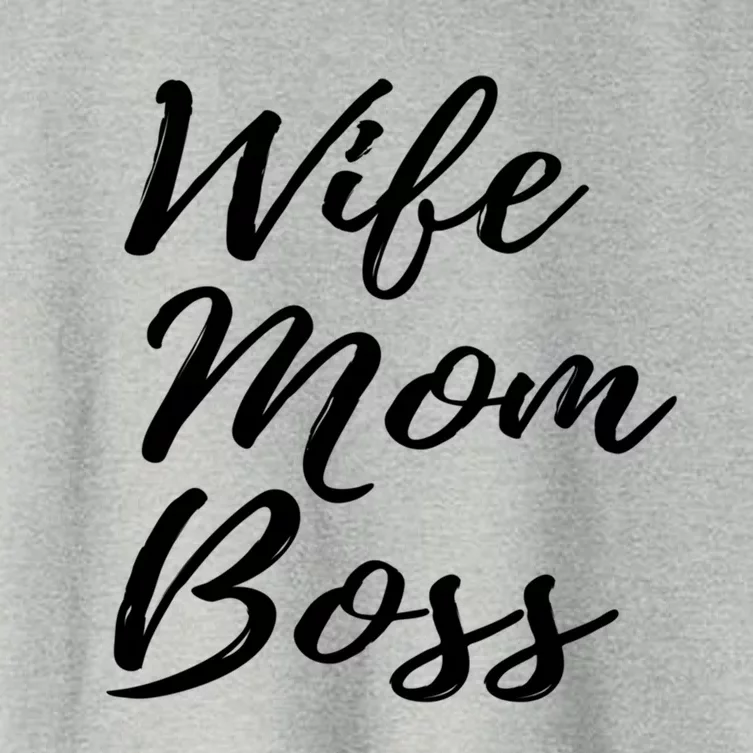 Wife Mom Boss Lady Gift Women's Crop Top Tee