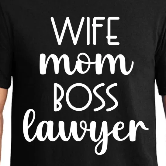 Wife Mom Boss Lawyer Funny Gift Pajama Set