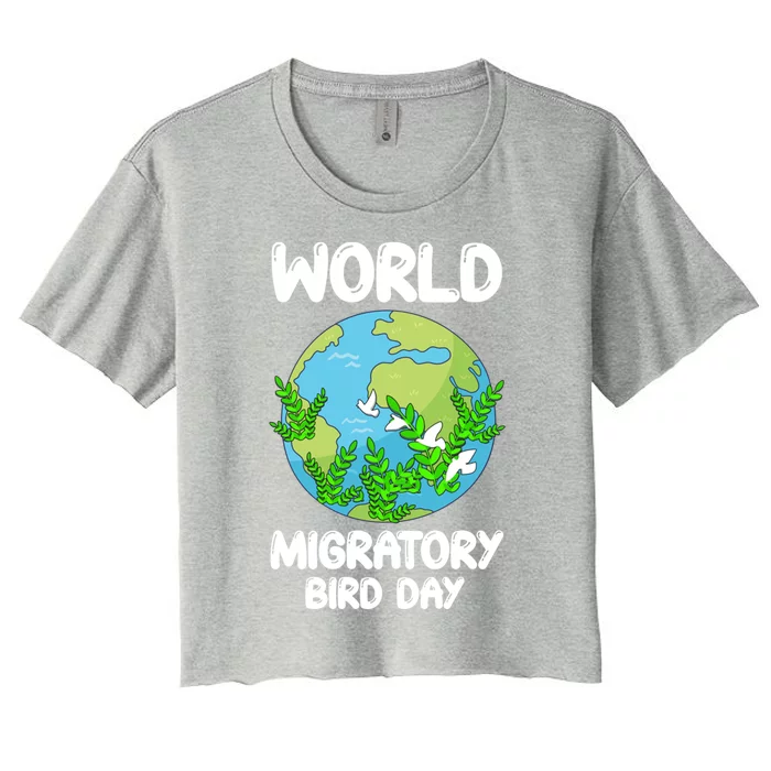 World Migratory Bird Day Gift Women's Crop Top Tee