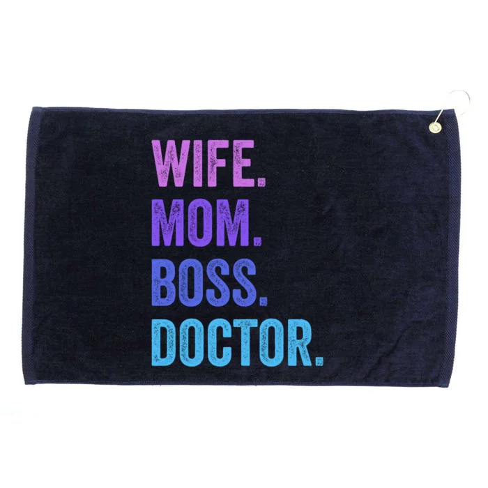 Wife Mom Boss Doctor Funny Mom Wife Sayings Meaningful Gift Grommeted Golf Towel