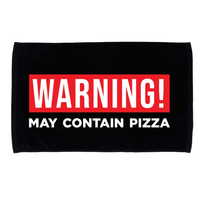 Warning May Contain Pizza Lover Italian Food Chef Home Cook Great Gift Microfiber Hand Towel