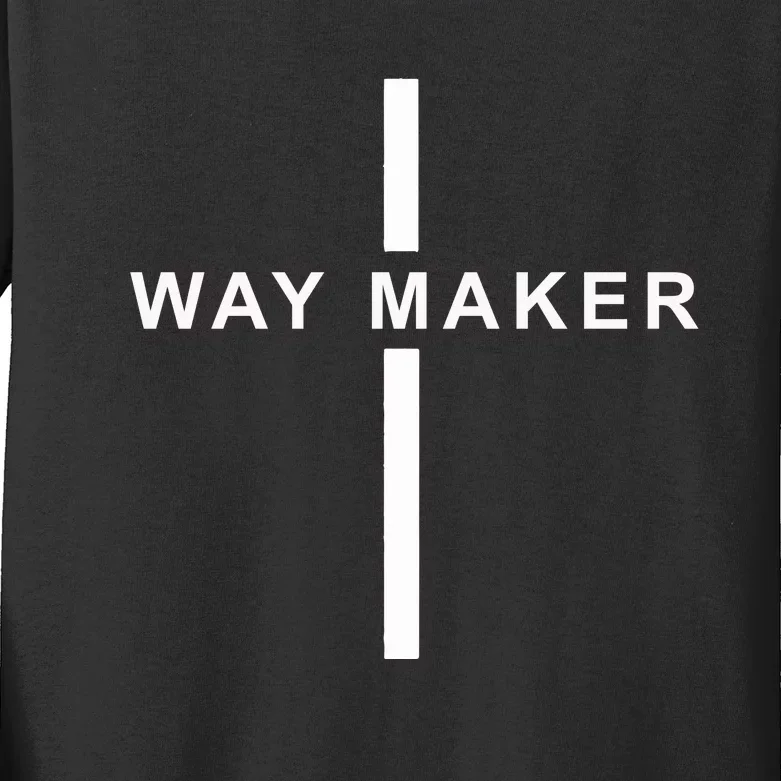 Way Maker Christians Inspirational Religious Kids Long Sleeve Shirt